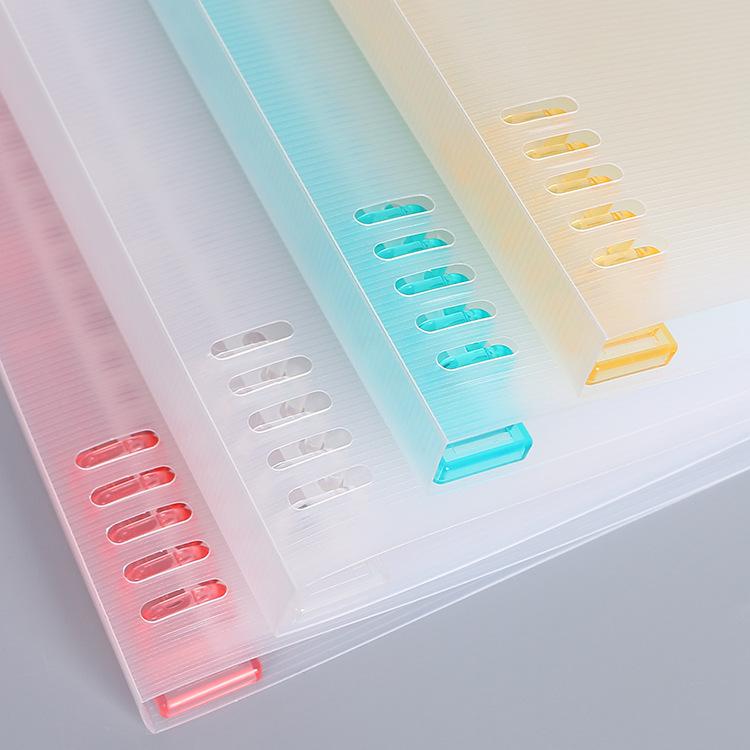 Four-color Light Color Stationery PP Plastic Loose-leaf Notebook Cover Custom B5 Loose-leaf Coil Hand Account Shell