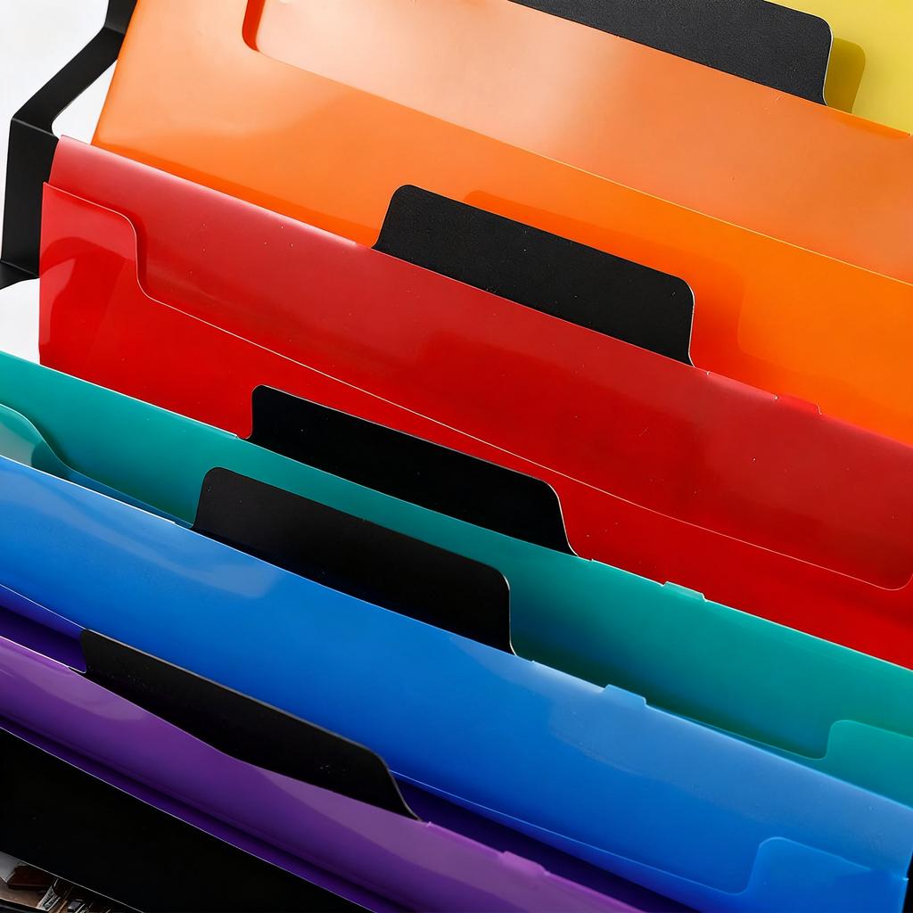 Stationery Organizer Advanced Color Storage Album Student Multi Functional Folder Plastic Hanging Organ Folder For Students File