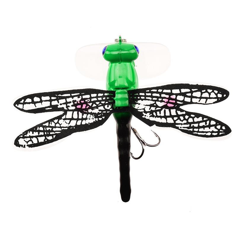 7.5cm/6.2g Dragonfly Imitation Bait Topwater Crawling Insect Lure for Fly Fishing Lifelike Fly Replica