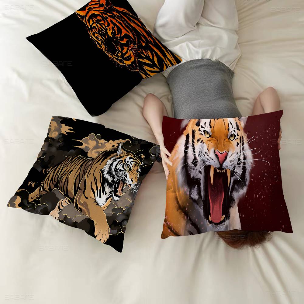 Tiger Muster Kissenbezug Dekokissen Sofa Heimdeko Hülle Kissenbezüge