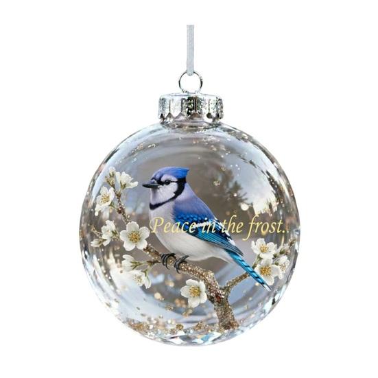 Christmas Ornament Christmas Tree Bird Spherical Decorative Pendant Snowflake Ornament Holiday Tree Decoration