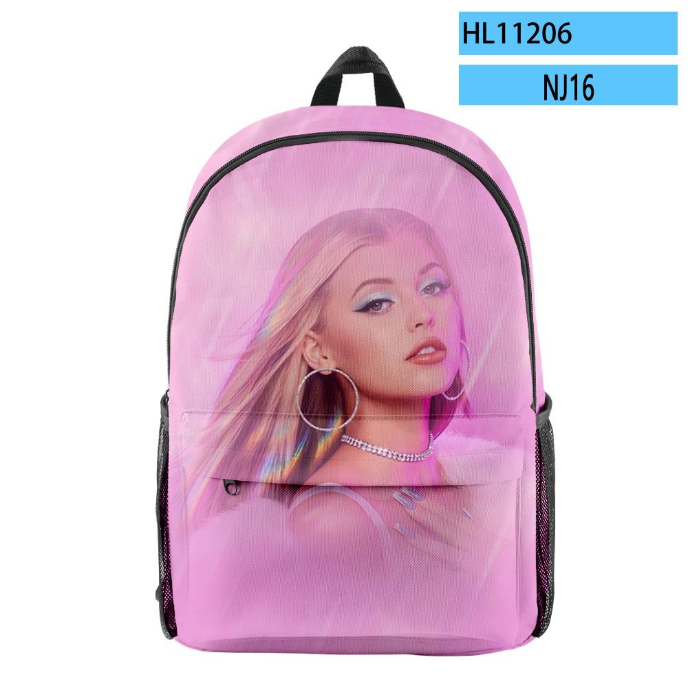 Popular Novelty Funny Cool Loren Gray pupil Bookbag Notebook Backpacks 3D Print Oxford Waterproof Boys/Girls Travel Backpacks