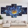 5 Panel HD Print The purple violet flower wall posters Canvas Art Painting For home living room decoration
