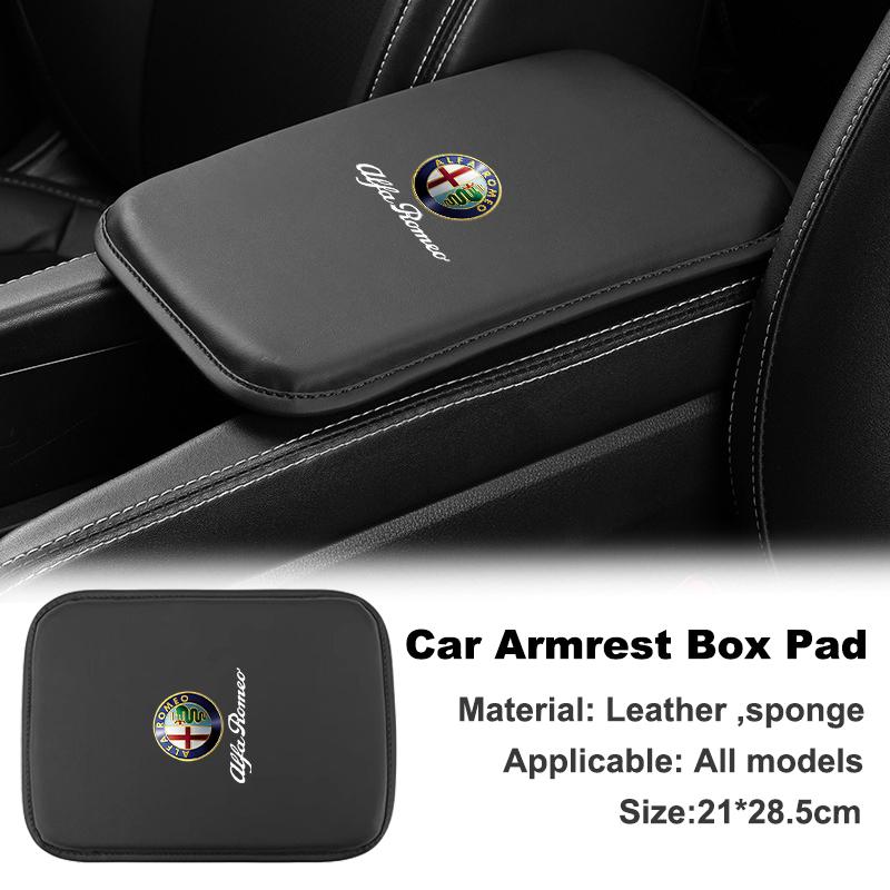 Car Armrest Cushion Center Console Protection Elbow Pad For Alfa Romeo Giulia Stelvio Giulietta 156 159 147 Mito Tonale Brera D SY6