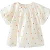 Minibala Girls' Polka Dot Puff Sleeve Top