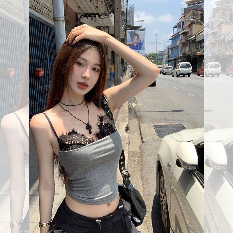 

Женский жилет, кружевной лоскутный топ с открытой спиной, сексуальная женская нижняя одежда для вечеринок, клуба, бара, повседневные футболки, модные, красивые, спортивные майки XL