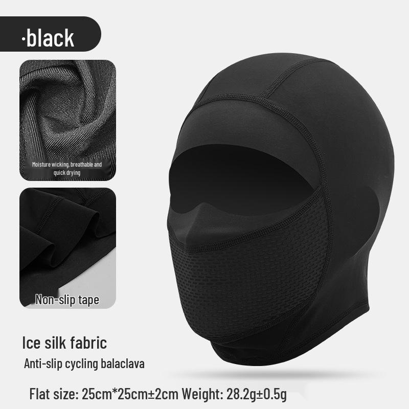 

Ice Silk Cycling Headwear: Quick-Dry, Sweat-Absorbent Helmet Liner with Eyeglass Holes and Sun Protection One size