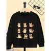 European sizes Kids' Crewneck Sweatshirt - Corgi Food And Activities Pattern , Sportswear And Casual Wear, Soft And Comfortable, Children's Clothing