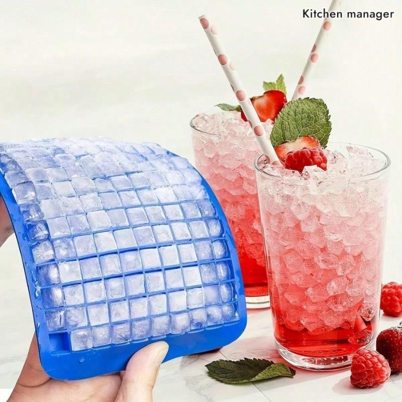 Food Grade Silicone Ice Cube Tray - 160 Grid 1cm Mini Square Molds Ready Stock for Cocktail Whiskey Coffee Kitchen Gadgets