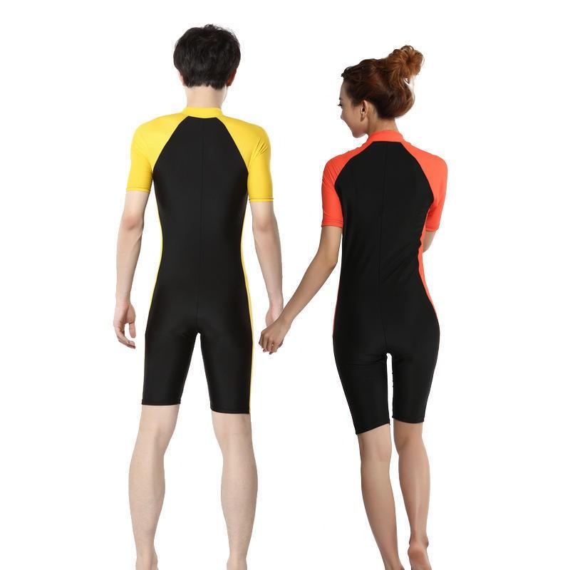 Unisex UV-Schutz Kurzarm Einteiler Tauchanzug Schwimmen Schnorcheln Wassersport Sommer Training
