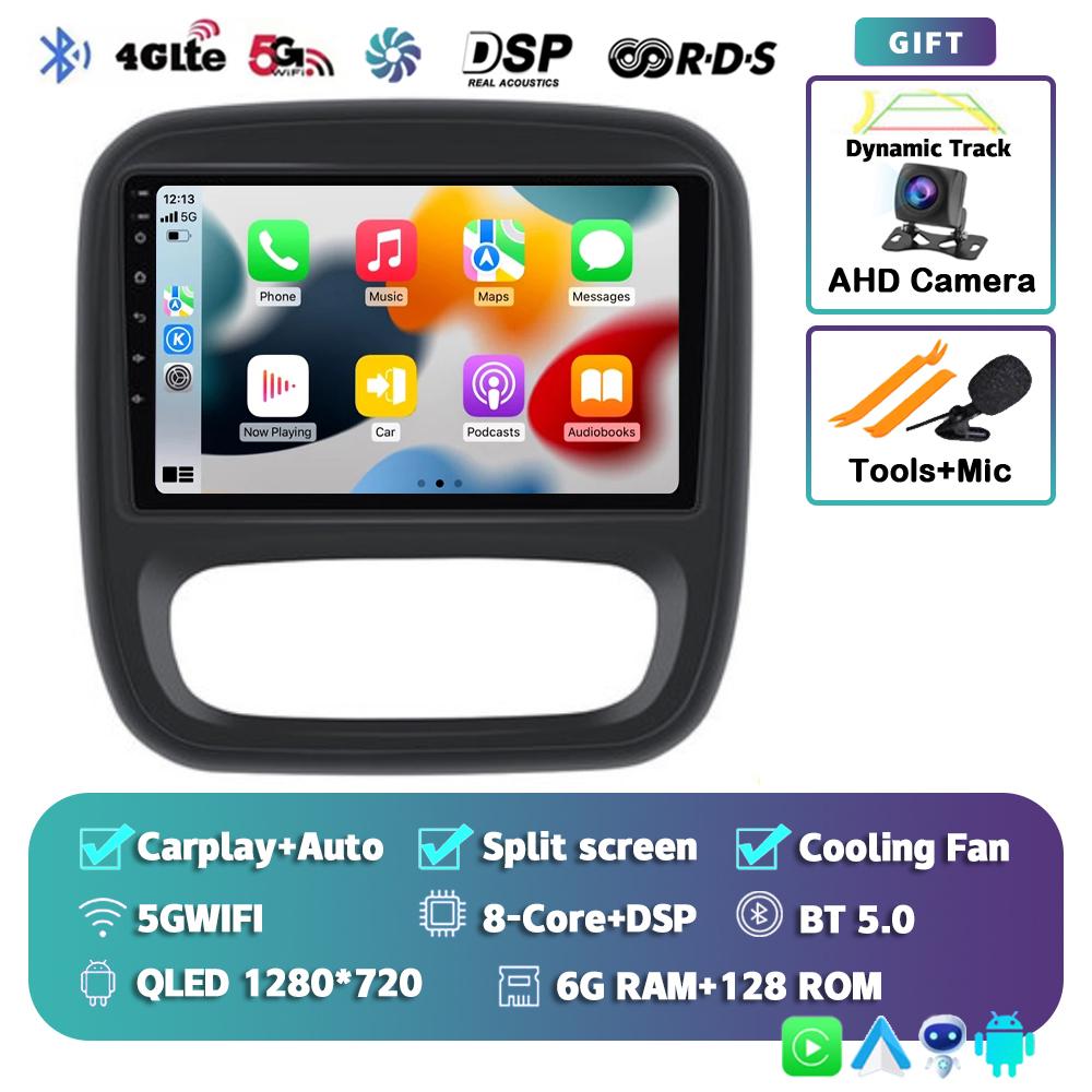 Android 14 Auto Car Radio For Renault Traffic 3 2014-2021 For Opel Vivaro B 2014-2018 Multimedia Video Player Navigation GPS DSP