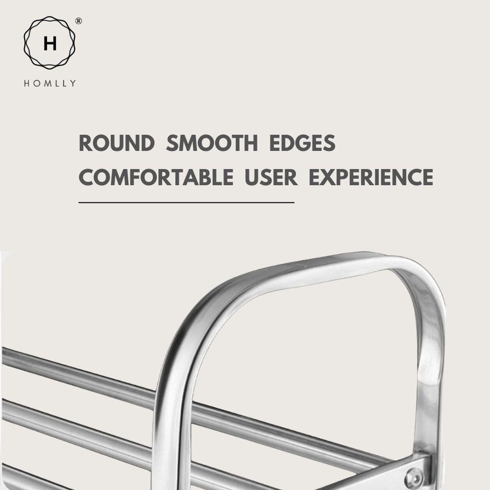 Homlly Tonii Stainless Steel Shoe Rack (2/3/4/5/6 Tier)