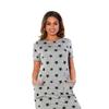 Summer Women Stars Printed Clothing Loose Fit Knee-length Casual Dress In Cotton Blend