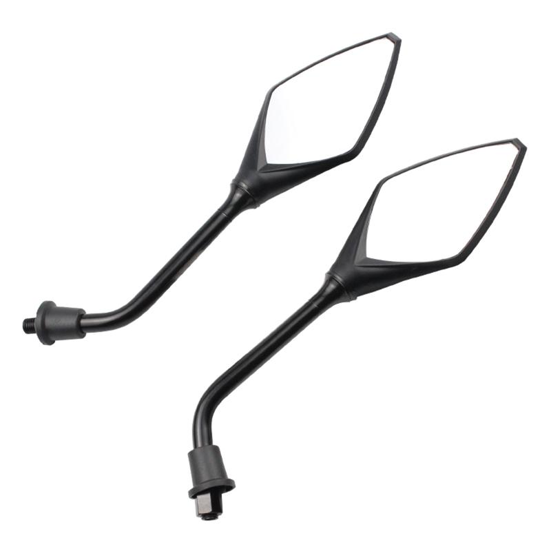 1 Pair Motorcycle Rearview Mirror Scooter Motocross Rearview Mirrors Electrombile Back Side Convex Mirror 10mm Universal