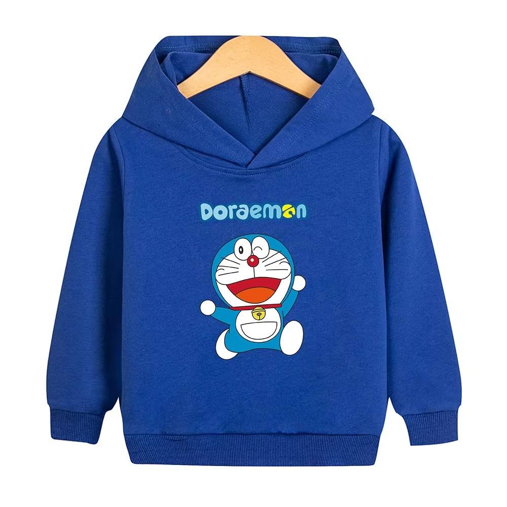 Doraemon Kinder-Hoodie Herbst und Winter Warm Jungen- und Mädchenkleidung Lässige Mode Kinder-Sweatshirt