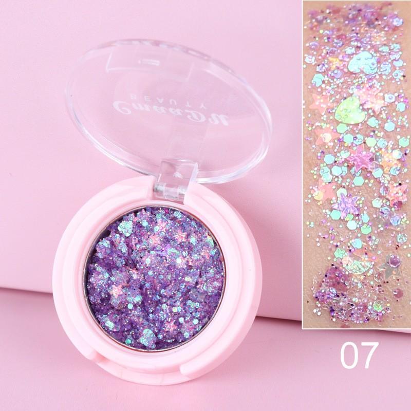 Monochrome Glitter Powder Sequin Eyeshadow Pentagram Moon Fragment Powder