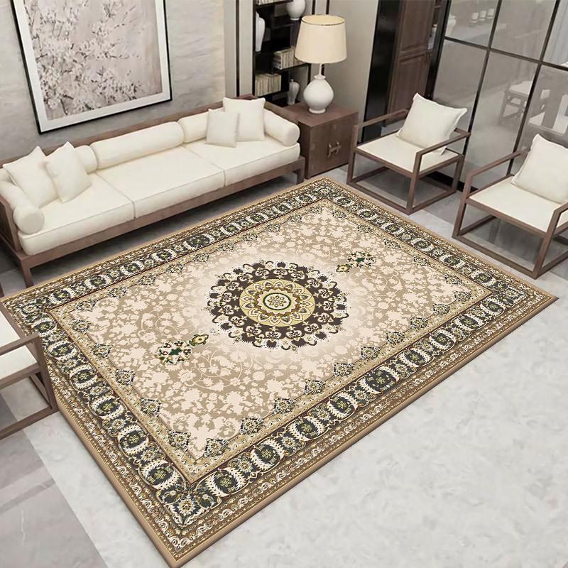 Bohemian Ethnic Crystal Velvet Rug for Living Room, Bedroom, or Cloakroom - Retro Style