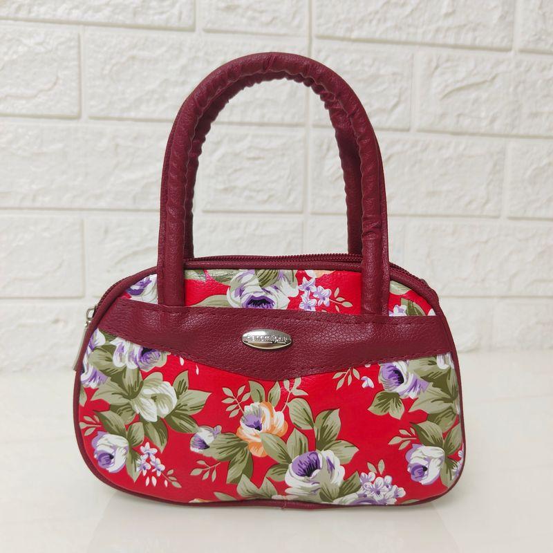 

Shopping Grandma Mini Middle-Aged and Elderly Clutch Bag 805 red bottom big flower