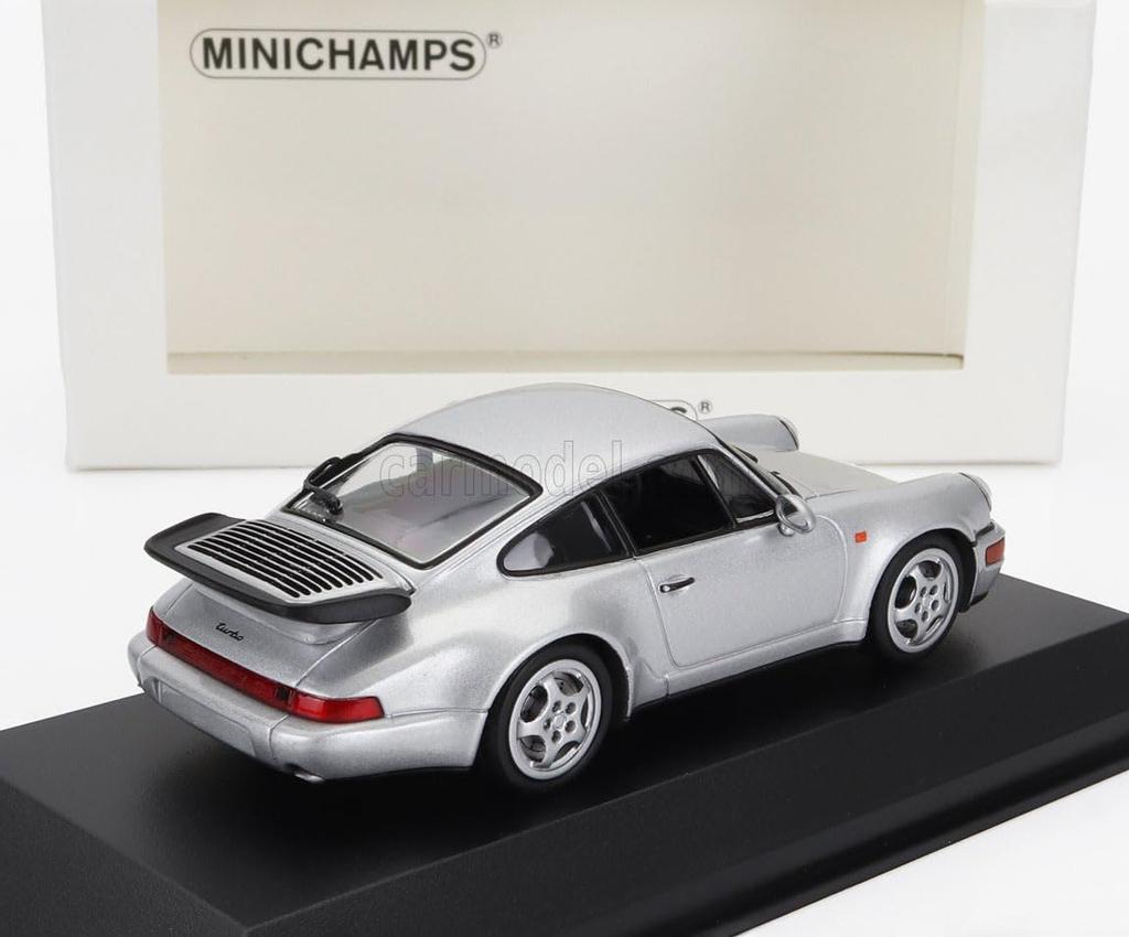 MINICHAMPS 1/43 Porsche 911 (964) Turbo 1990 Silver MINICHAMPS Limited Edition of 964 Units Miniature Car