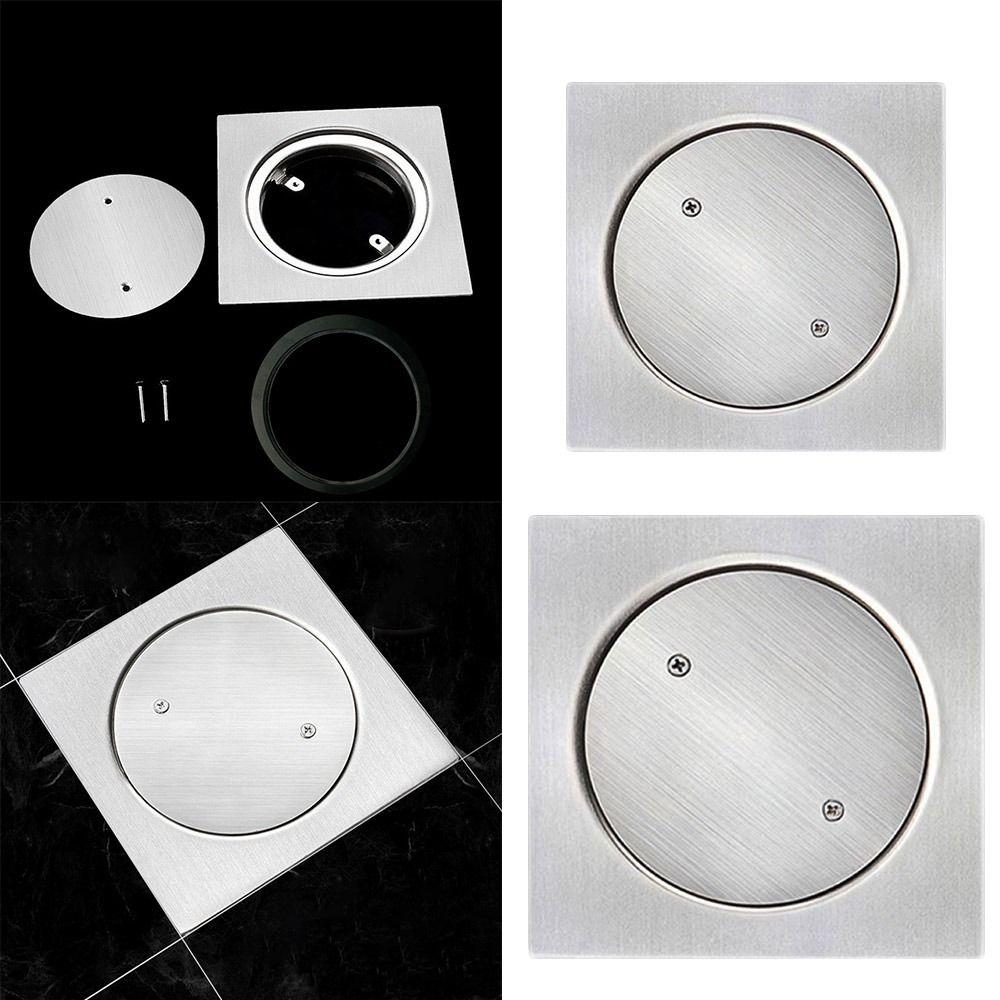 Square Shower Floor Drain with Cleaning Port Drainage Port Durable Cleanout  Floor Drain  Bathroom