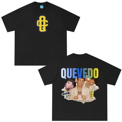 Rapper Quevedo Buenas Noches 2026 Vintage Print TShirt Men Women Hip Hop Fashion Tshirts Summer Cotton Oversized Loose T Shirts