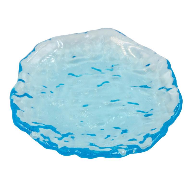 

Round Acrylic Nail Art Palette False Nail Tips Mixing Color Glacier Crystal Palette Display Shelf Manicure Tool Jewelry Tray синій