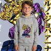Boys Girls Warm Pullover Sweatshirt for Autumn Winter Daily Wear Anime Print Fleece Hoodie for Kids