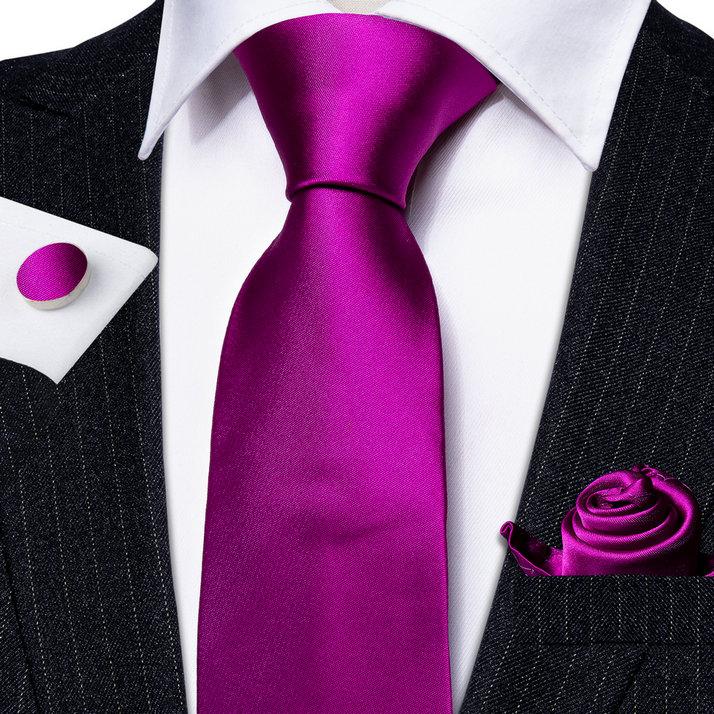 Barry.Wang Tie Handkerchief Cufflinks Set for Men Neckties Yellow Blue Formal Casual