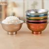 1Pcs Pure Titanium Double-Wall Salad Bowl,11.8 Cm Multicolor Home Breakfast Cheese Food Tableware,Snack Bowl Table Decoration