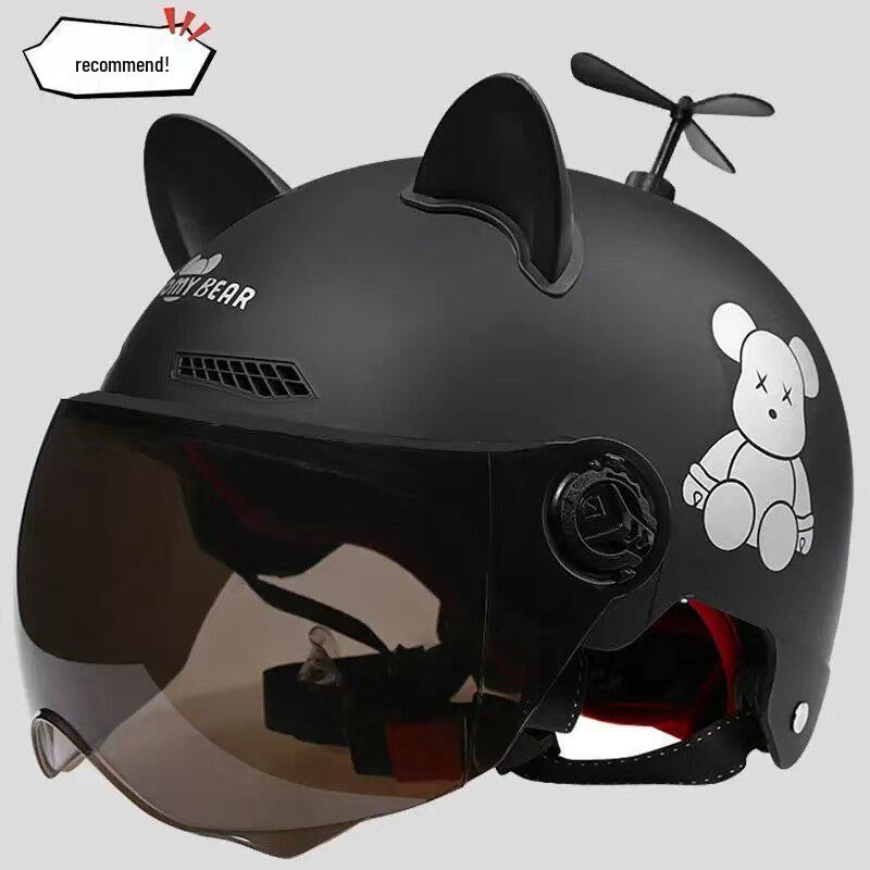 Certified Electric Bike Helmet with Sun Protection, Cute & Universal Half Helmet for Men and Women, All-Season Cycling Safety.