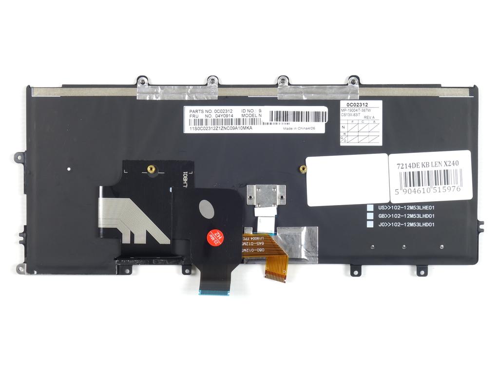 Tradebit German QWERTZ Backlit Keyboard for Lenovo ThinkPad X230s X240 X250 X260 X270 (0C02312/04Y0914)