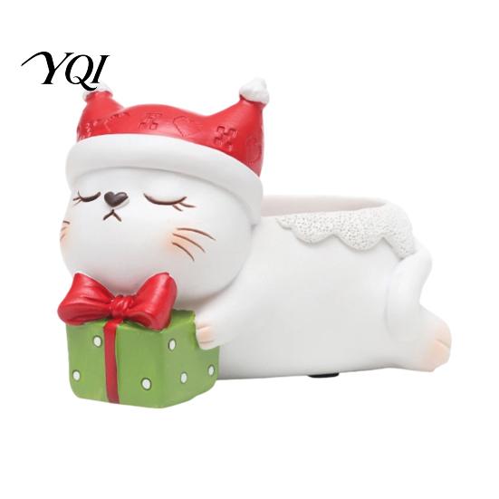 Unique Animal Shaped Pots Cute Christmas Succulent Planter, Small Plant Pot for Planter Indoor Home Desktop Decor, Gift Lovers Resin Containers