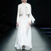 Retro Palace Heavy Industry Diamond-encrusted Two-piece Embroidery Coat Slim Sleeveless Dress Suit Women's