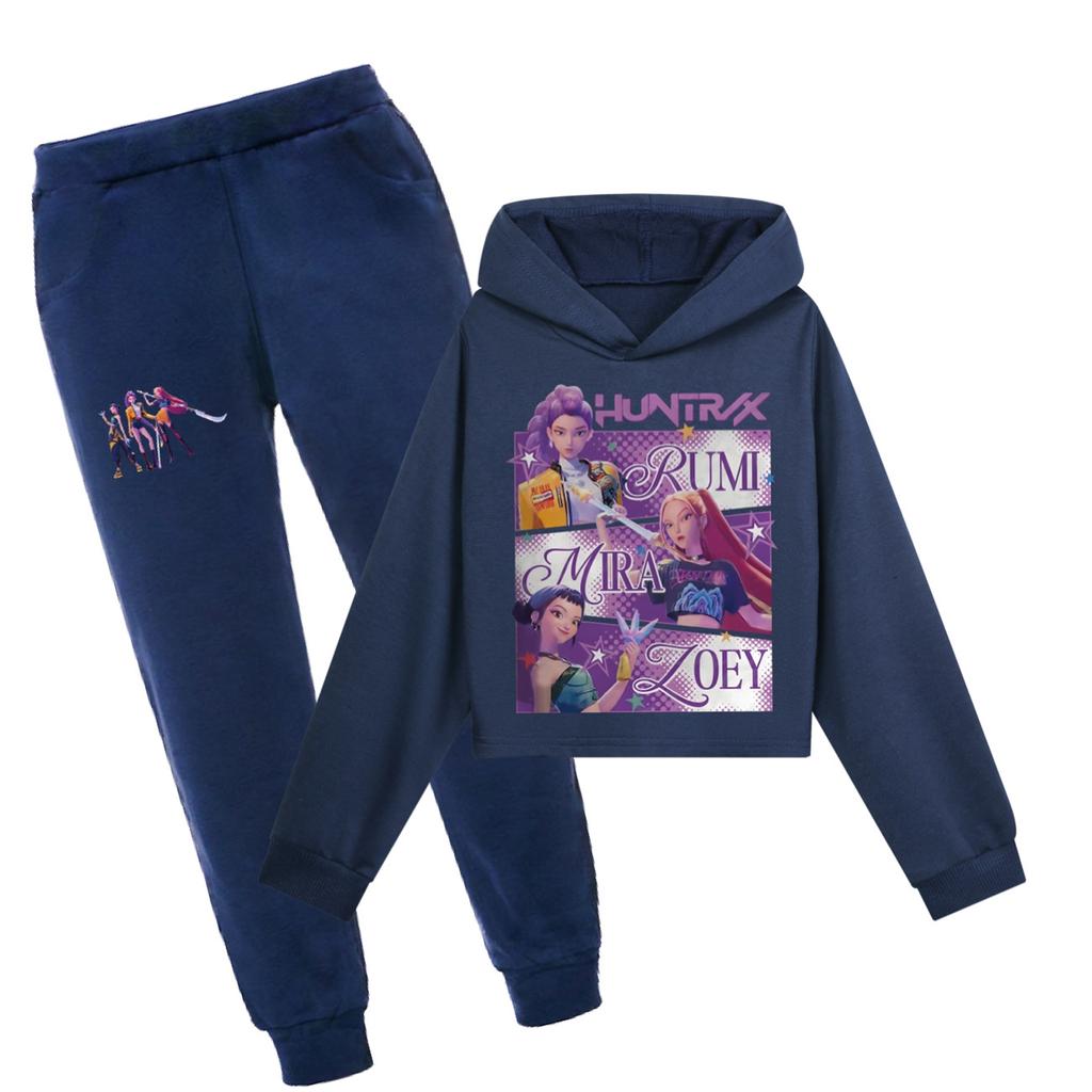 Children's Summer Sports T-shirt And Pants Two-piece Sportswear Set Long Sleeve Printed Suit