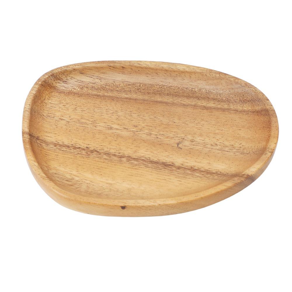 Irregular Shape Wooden Tray Wood Food Platter Lightweight Serving Tray Cafe Shop