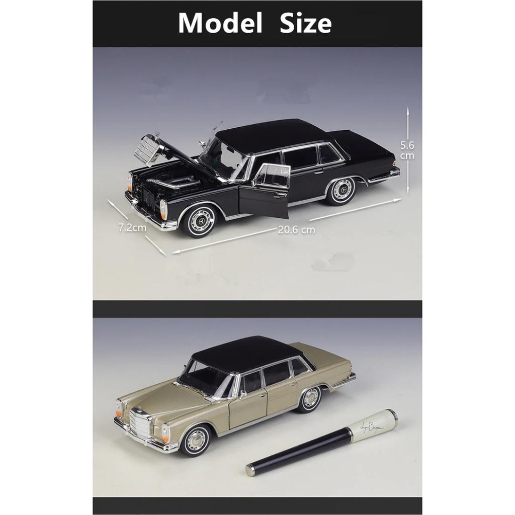 Welly 1/24 Mercedes Benz 600 Alloy Classic Car Model Diecasts Metal Vehicles Car Model Simulation Collection Childrens Toys Gift