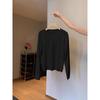 Womens V-Neck Long Sleeve Knit Sweater Loose Fit Solid Color Casual Basic Top Winter