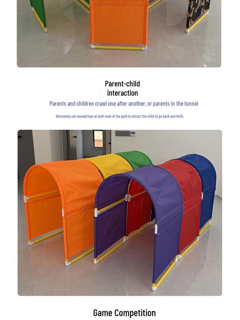 Rainbow Tunnel Sensory Crawl Archway for Children - Indoor Early Education Toy