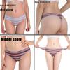 YOUULAR 3PCS/Lot Fashion Women Cotton Seamless G-string Sexy Colorful Striped Lingerie Panties Thongs Female Underwear Intimates M-XL