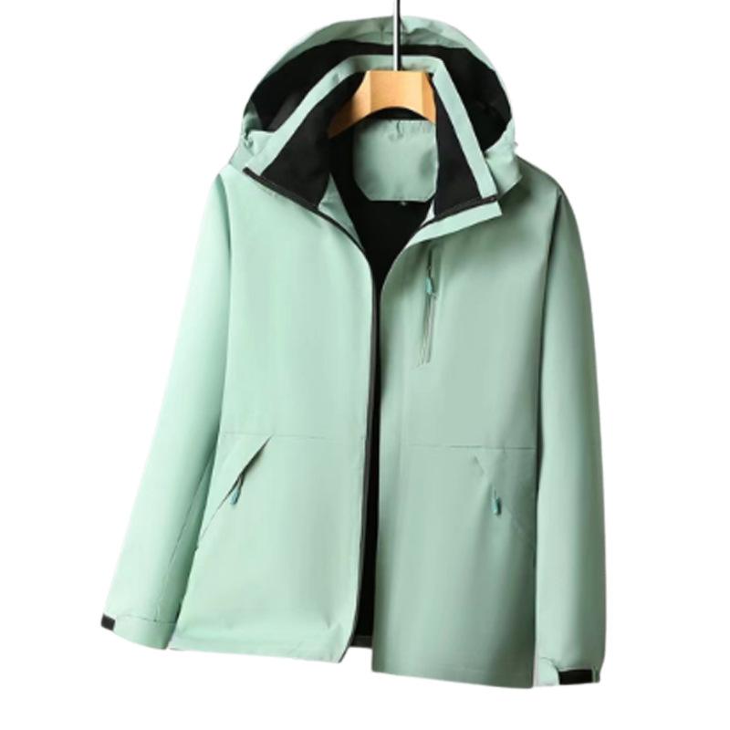Spring and Autumn New Jacket Men's and Women's Same Windproof Removable Hat Collar Loose Casual Jacket Jacket