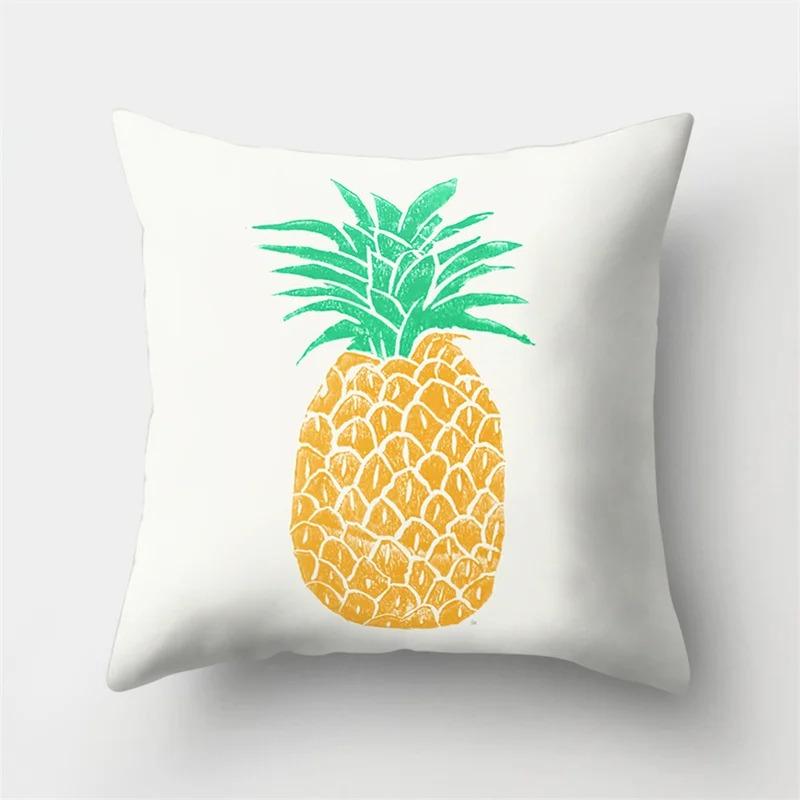 Office Living Room Home Pillowcase Green Leaf Coconut Tree Pattern Pillowcase Car Ornaments