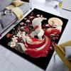 1PC Fox with Cherry Blossoms Moon Pattern Rug Carpets for Bedroom Living Room Sofa Mat Creative Door Mat Cloakroom Home Decor