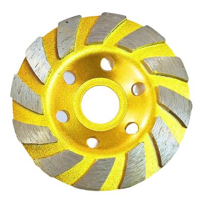 Disc de șlefuit cu cupă diamantată Auriu 6 Găuri Rând Dublu Rezistent la Uzură Disc pentru Polizor Unghiular pentru Granit