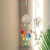 1Pc Crystal Glass Sun Shade Chakra Color Ball Prism Tree Of Life Window Hanging Ornament Rainbow Sun Catcher Premium