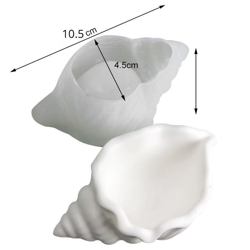 Conch Flowerpot Silicone Molds DIY Sea Snail Field Snail Candle Jar Mold Storage Box Concrete Gypsum Resin Mould for Home Decor Crafts
