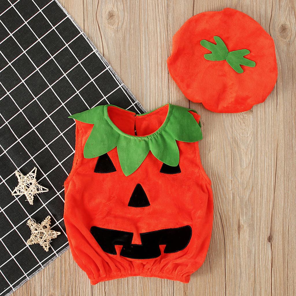 Toddler Infant Baby Boy Girl Vest Tops Hat Halloween Outfits Costume Set