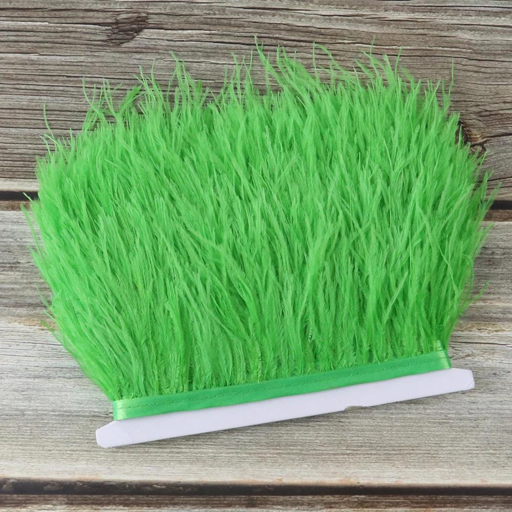 Feather10Meters 8-10cm Natural Ostrich Feather Trims for Needlework and Handicraft Plume Ribbon Fringe Skirt Decoration