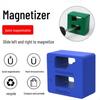 Compact Quick-Charge Magnetizer/Demagnetizer Screwdriver Bit with Magnetic Ring Storage