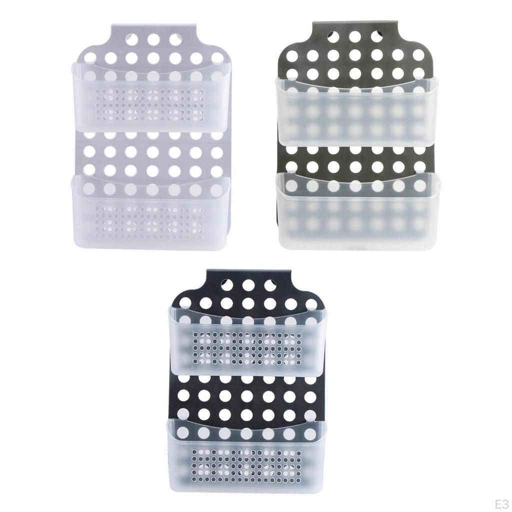 Adjustable Storage Bins Hanging Shower Organizer Non Rusting Shelves Bathroom Rack