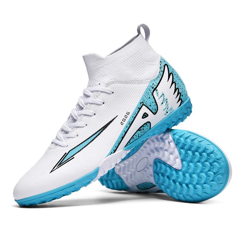 Fotballsko med høy ankel for menn og kvinner, brukne knotter og lange knotter, nye 15 ungdoms gressbanepigger, studenttrening barn